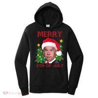 Merry 4th Of July Funny Joe Biden Ugly Christmas Women's Hoodie thumb 0