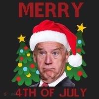 Merry 4th Of July Funny Joe Biden Ugly Christmas Tumbler thumb 3