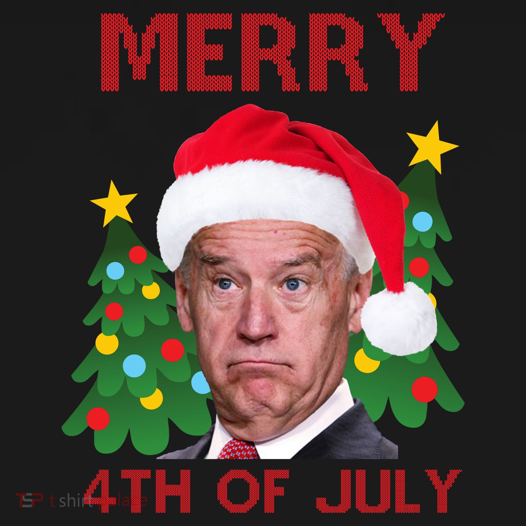 Merry 4th Of July Funny Joe Biden Ugly Christmas Ornament