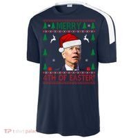 Merry 4th Of Easter Funny Joe Biden Ugly Christmas Sport-Tek Competitor United Soccer Jersey thumb 2
