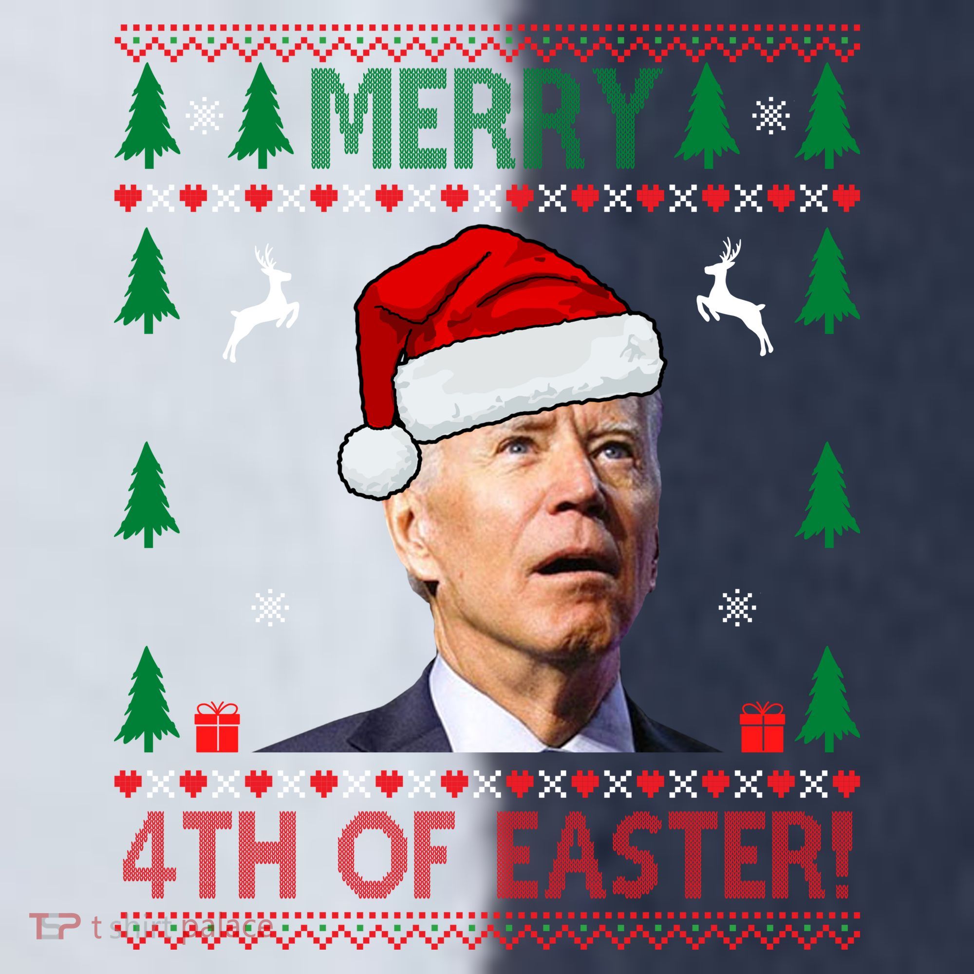 Merry 4th Of Easter Funny Joe Biden Ugly Christmas Sport-Tek Competitor United Soccer Jersey