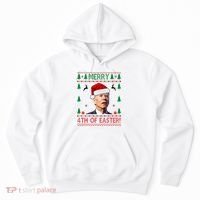 Merry 4th Of Easter Funny Joe Biden Ugly Christmas Hoodie thumb 0
