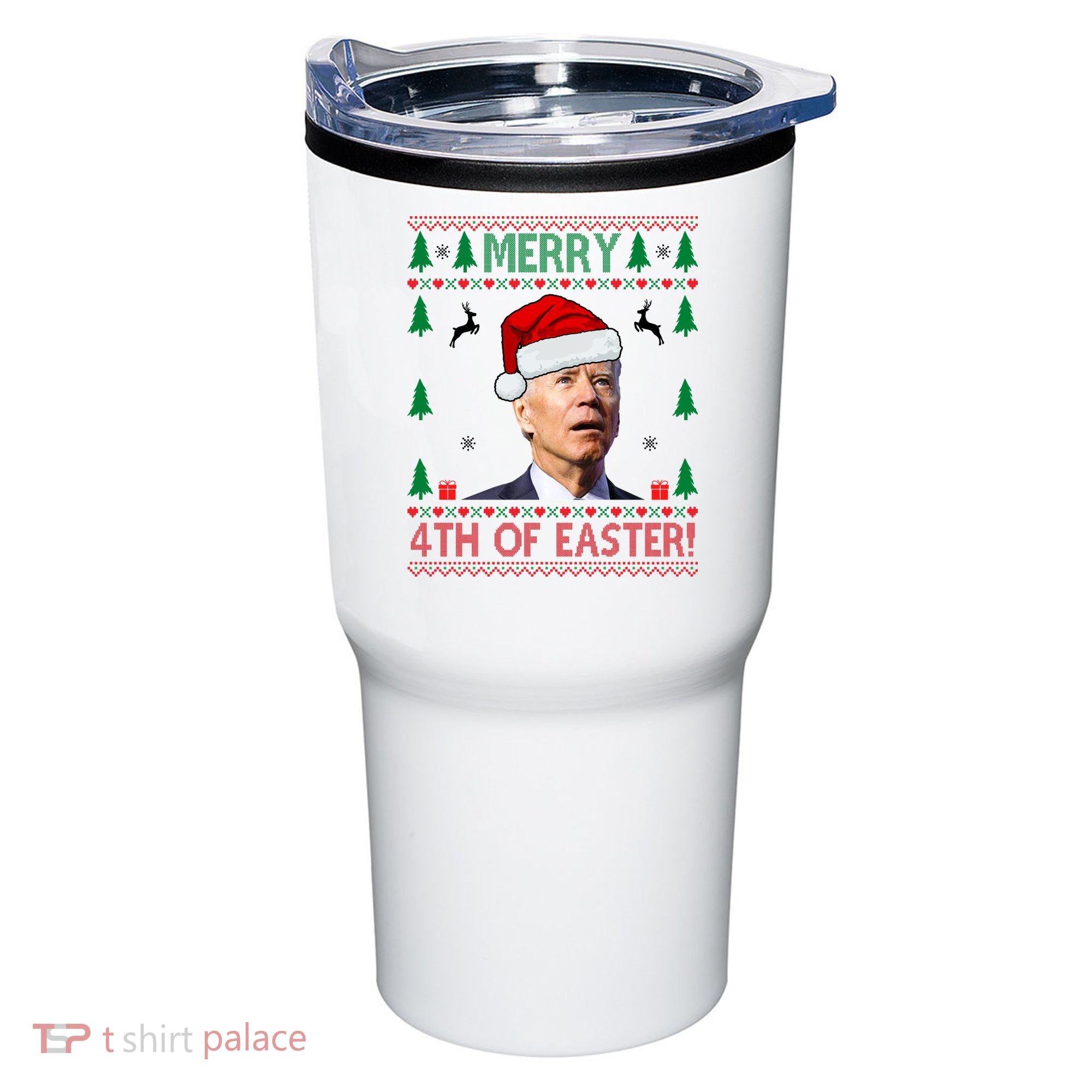 Merry 4th Of Easter Funny Joe Biden Ugly Christmas Tumbler