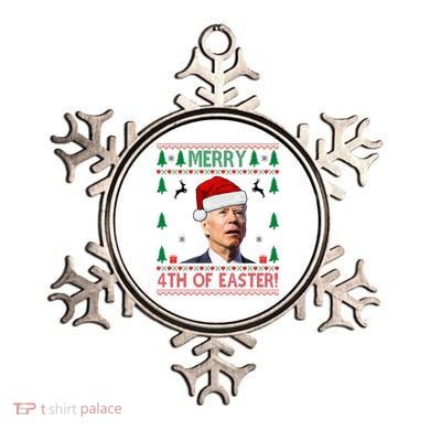 Merry 4th Of Easter Funny Joe Biden Ugly Christmas Ornament