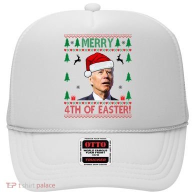 Merry 4th Of Easter Funny Joe Biden Ugly Christmas Hat