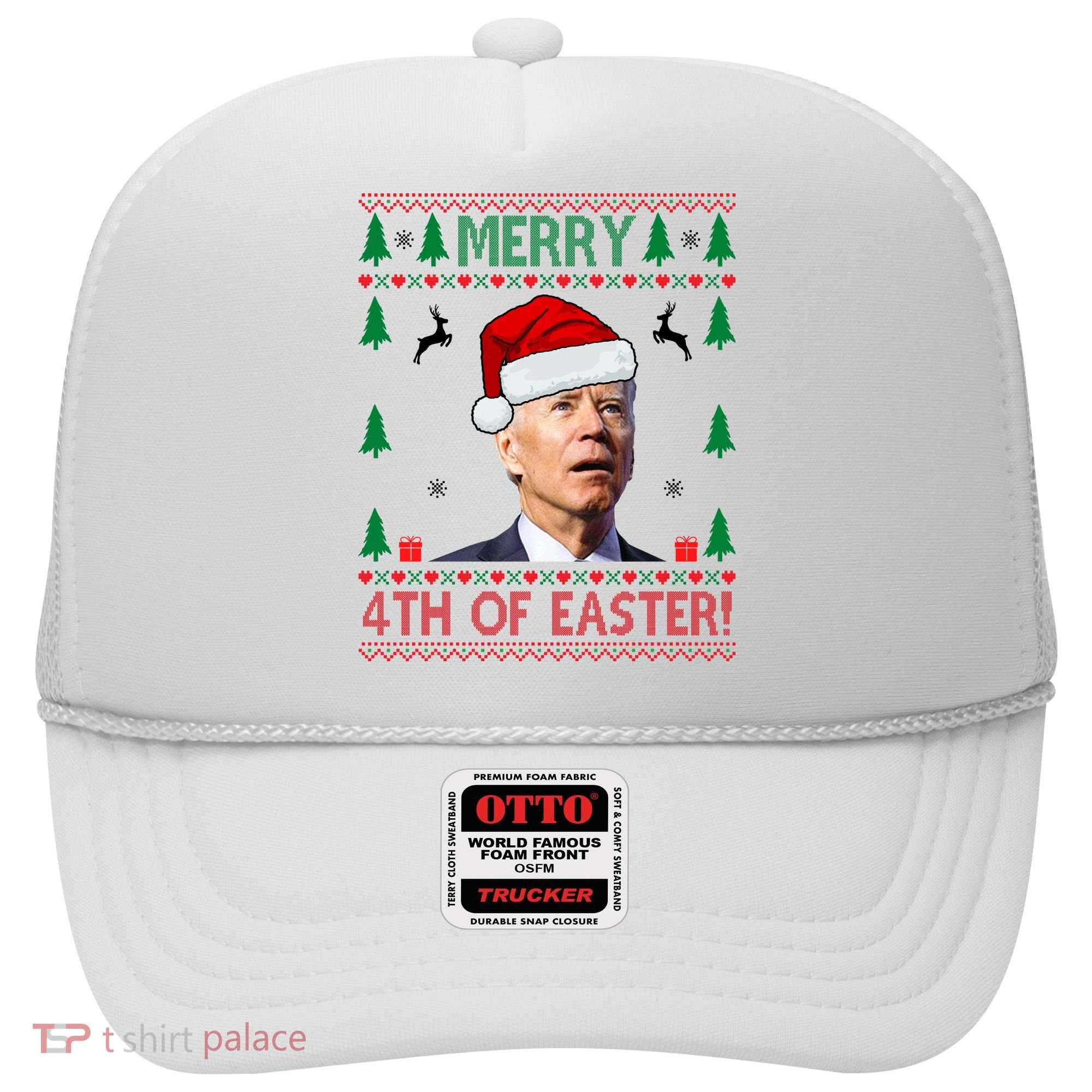 Merry 4th Of Easter Funny Joe Biden Ugly Christmas Hat