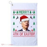 Merry 4th Of Easter Funny Joe Biden Ugly Christmas Golf Towel thumb 0