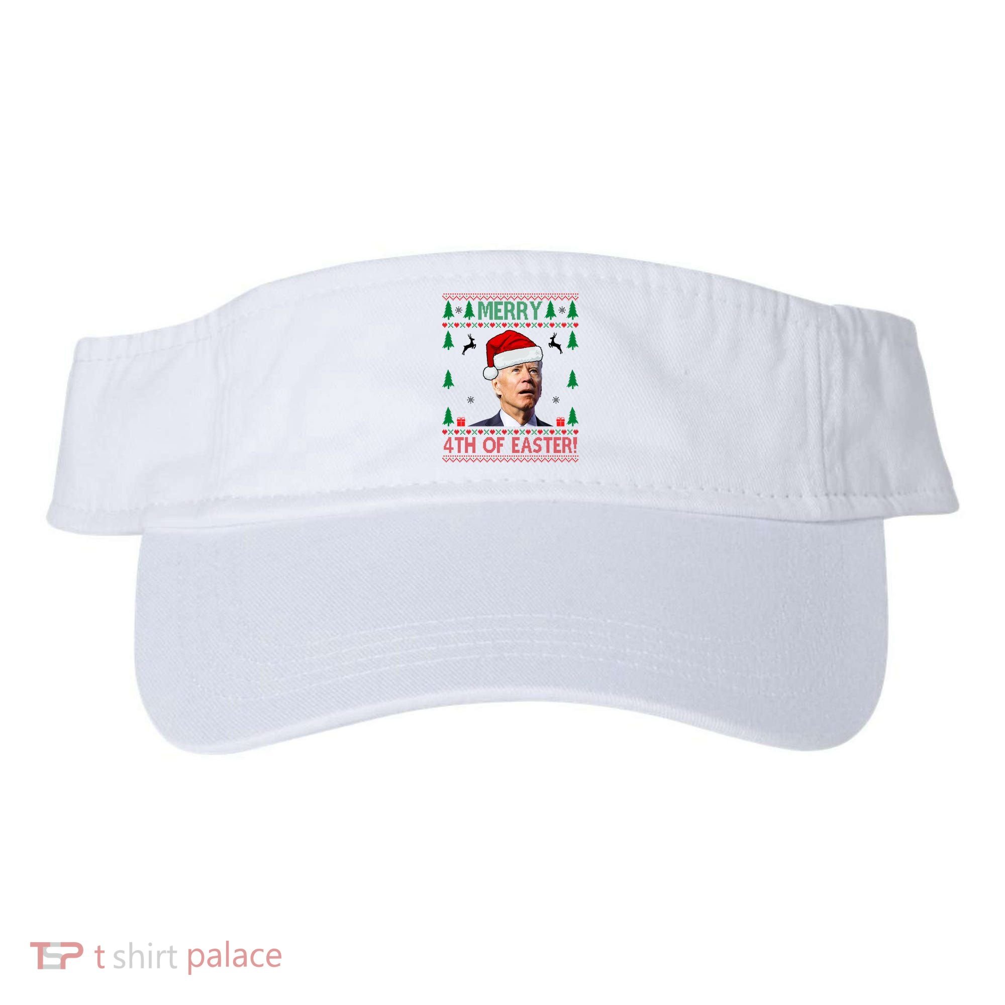 Merry 4th Of Easter Funny Joe Biden Ugly Christmas Visor