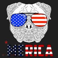 Merica 4th Of July Cool Bulldog Funny Women's Sweatshirt thumb 2