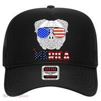Merica 4th Of July Cool Bulldog Funny Hat thumb 0