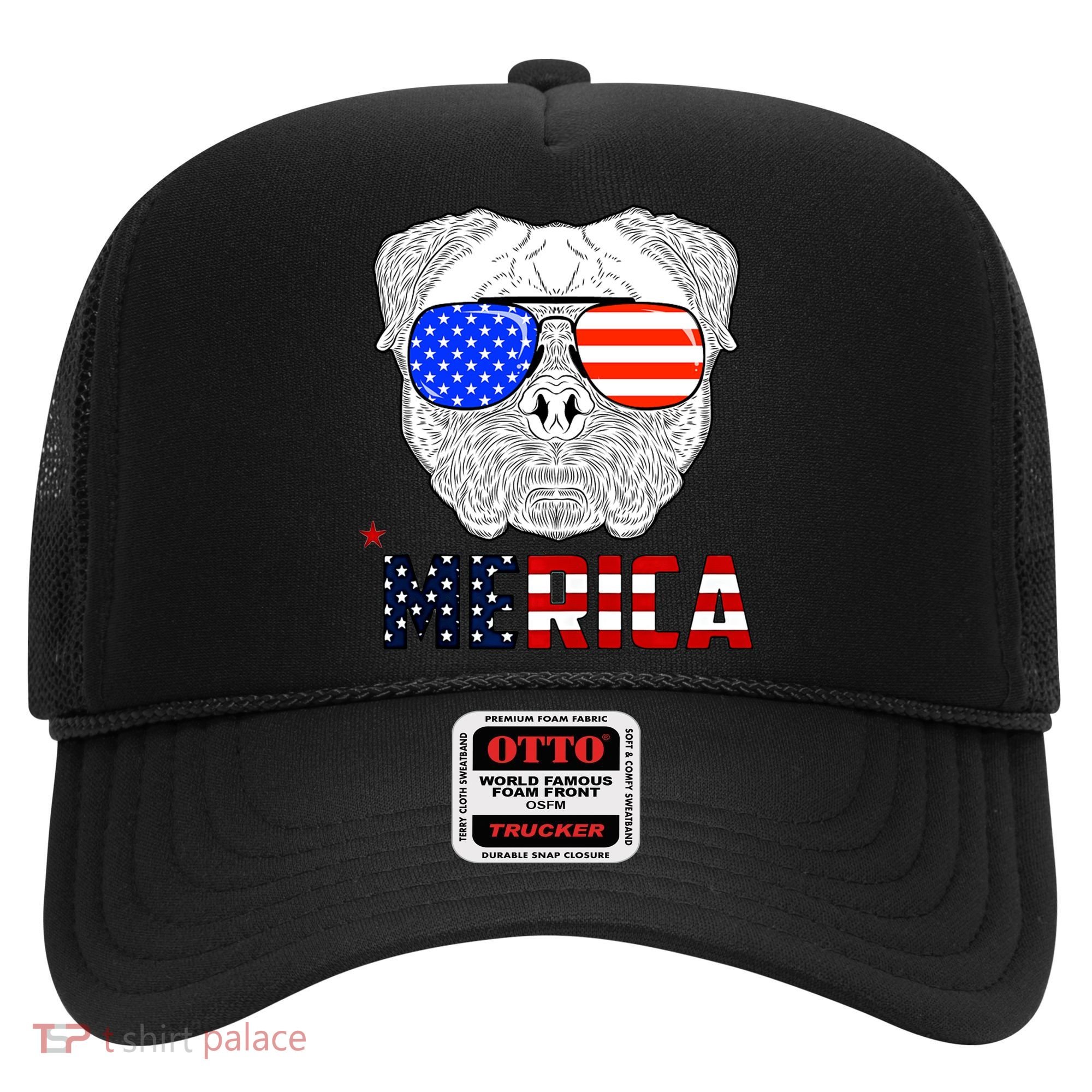 Merica 4th Of July Cool Bulldog Funny Hat