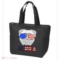 Merica 4th Of July Cool Bulldog Funny Tote Bag thumb 3