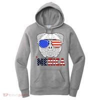 Merica 4th Of July Cool Bulldog Funny Women's Hoodie thumb 0