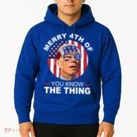 Merry 4th Of You Know The Thing Confused Biden 4th Of July Hoodie thumb 2