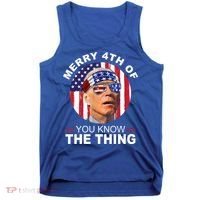 Merry 4th Of You Know The Thing Confused Biden 4th Of July Tank Top thumb 0