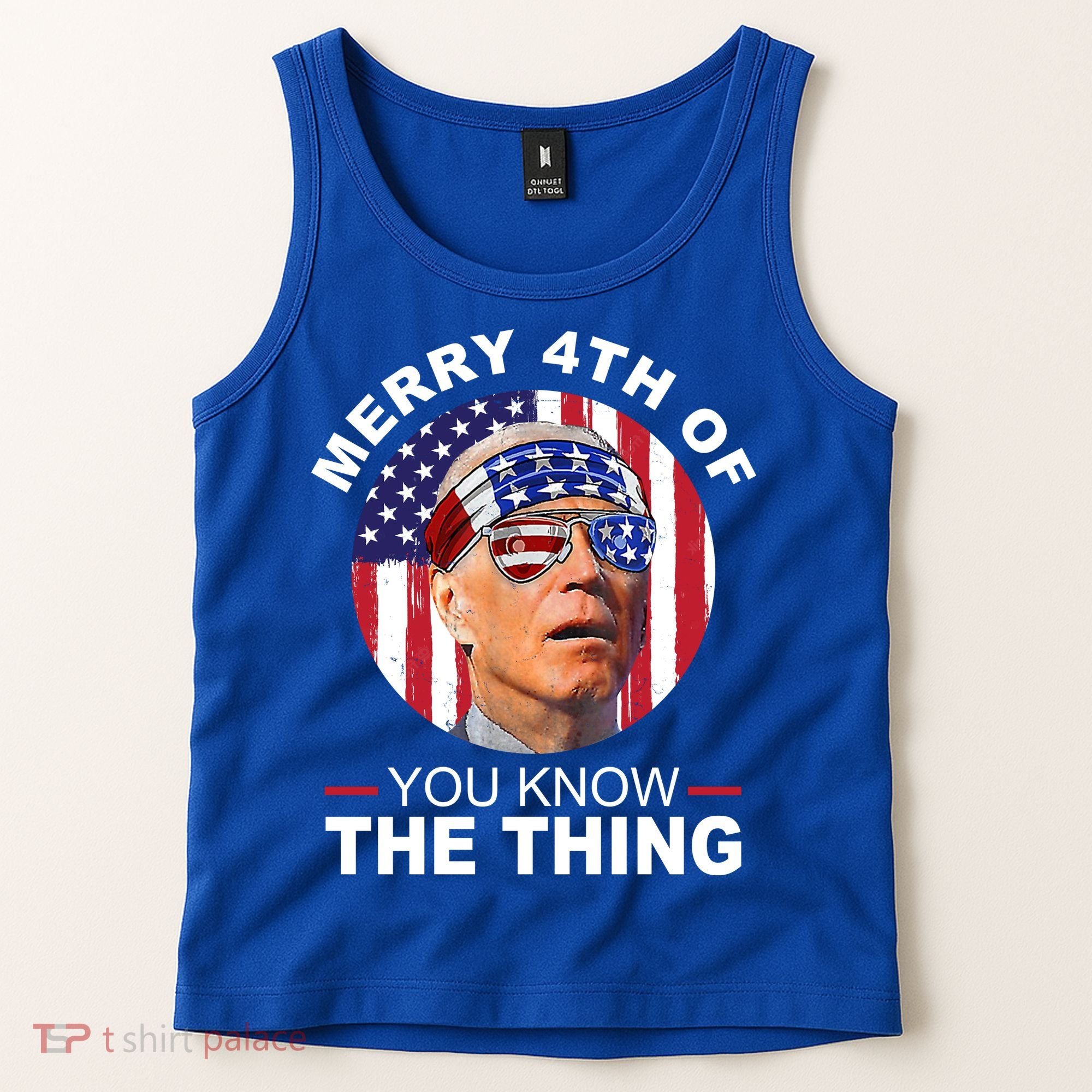 Merry 4th Of You Know The Thing Confused Biden 4th Of July Tank Top