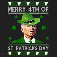 Merry 4th Of St Patrick's Day Funny Joe Biden Women's Sweatshirt thumb 2