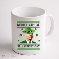 Merry 4th Of St Patrick's Day Funny Joe Biden Coffee Mug thumb 1