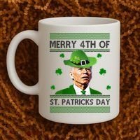 Merry 4th Of St Patrick's Day Funny Joe Biden Coffee Mug thumb 2