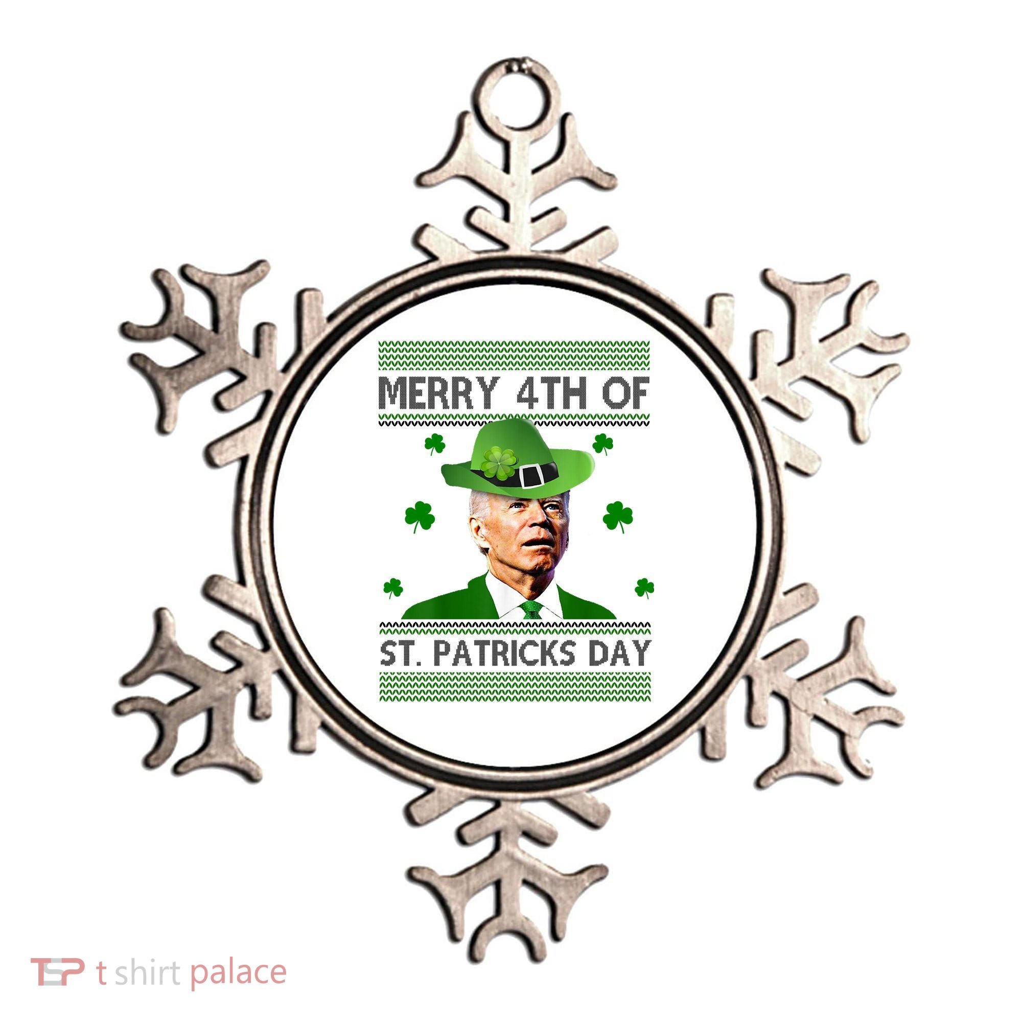 Merry 4th Of St Patrick's Day Funny Joe Biden Ornament