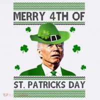 Merry 4th Of St Patrick's Day Funny Joe Biden Baby Bodysuit thumb 2