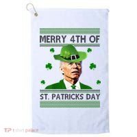 Merry 4th Of St Patrick's Day Funny Joe Biden Golf Towel thumb 0