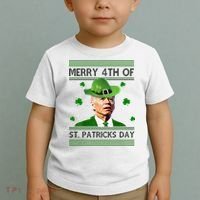 Merry 4th Of St Patrick's Day Funny Joe Biden Toddler T-Shirt thumb 2