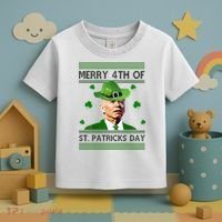 Merry 4th Of St Patrick's Day Funny Joe Biden Toddler T-Shirt thumb 3