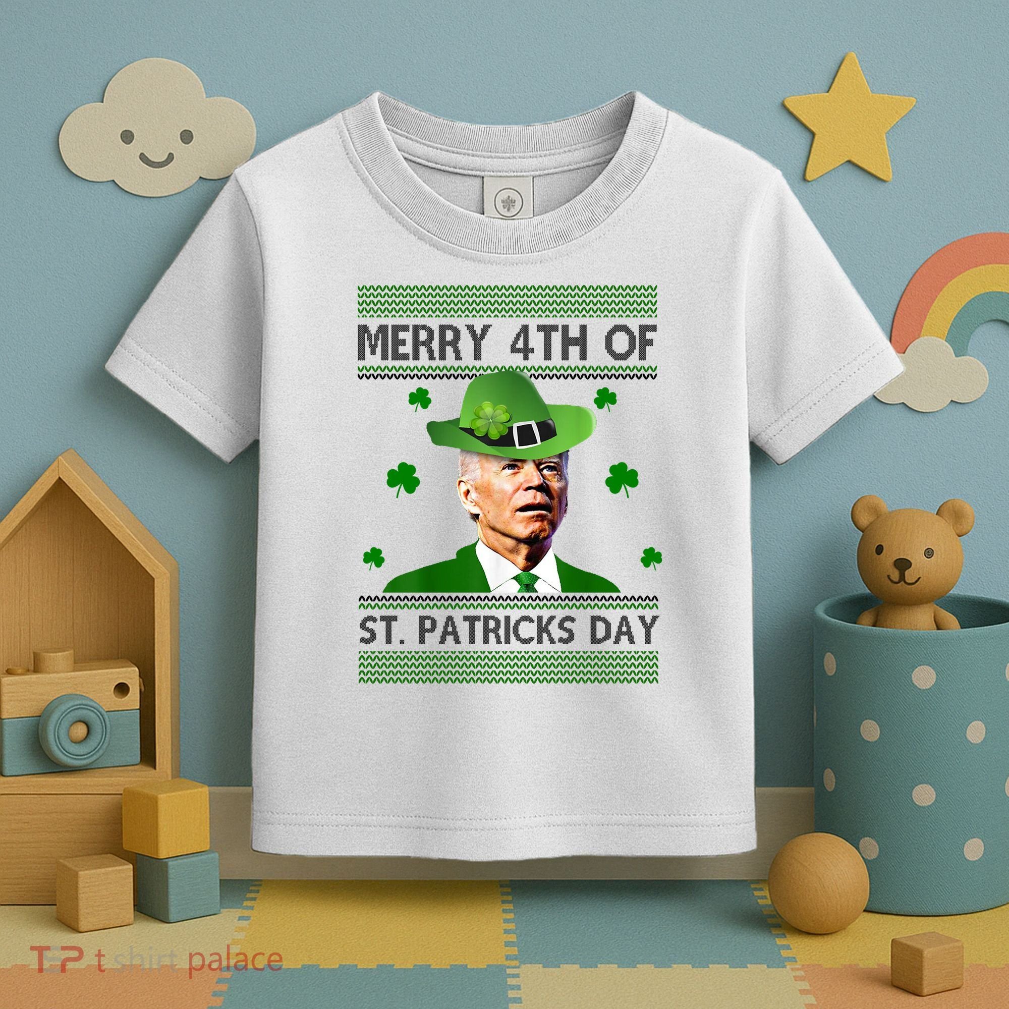 Merry 4th Of St Patrick's Day Funny Joe Biden Toddler T-Shirt