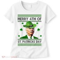 Merry 4th Of St Patrick's Day Funny Joe Biden Women's T-Shirt thumb 0