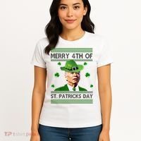 Merry 4th Of St Patrick's Day Funny Joe Biden Women's T-Shirt thumb 4