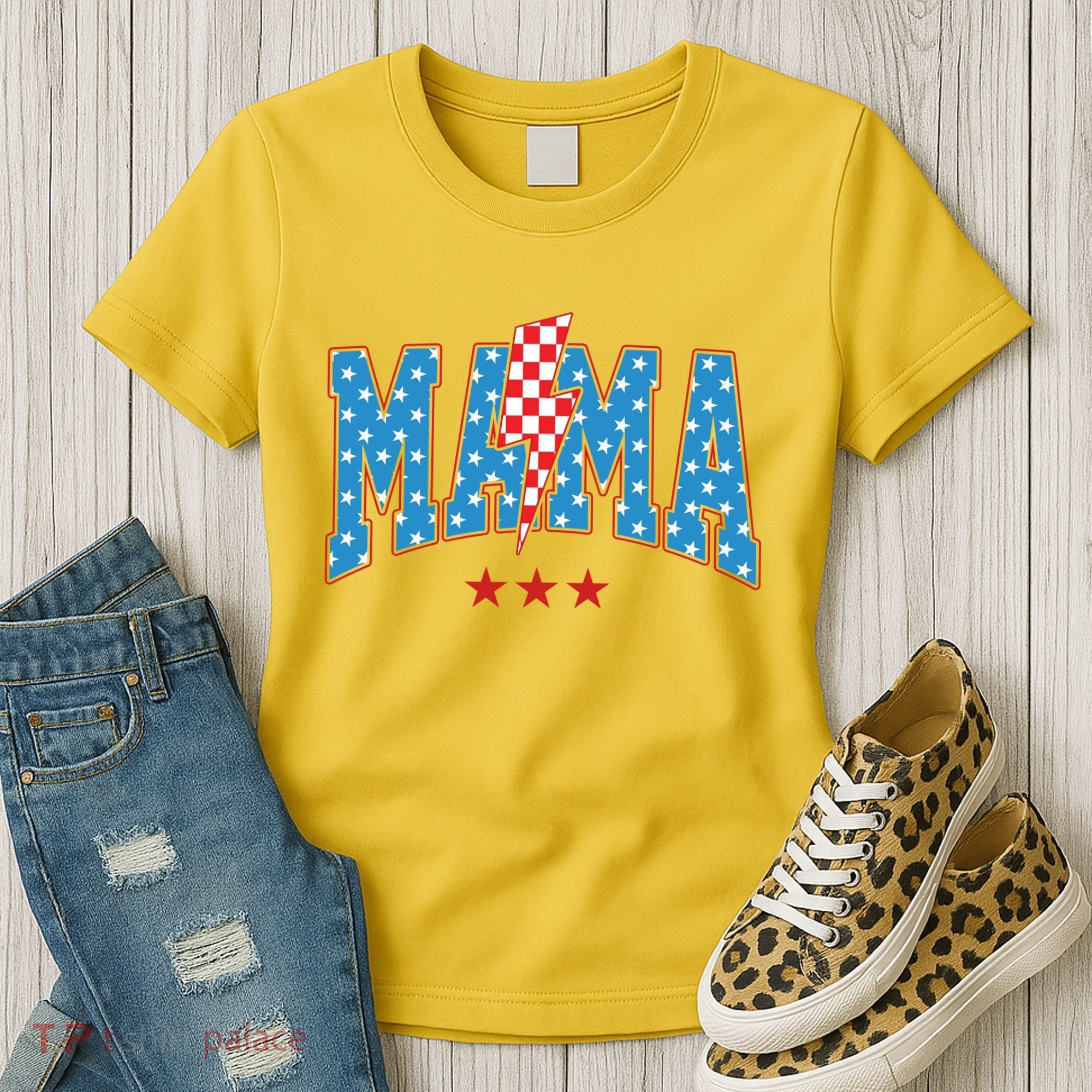 Mama 4th Of July Usa Festive Women's T-Shirt