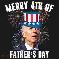 Merry 4th Of Father's Day Joe Biden Funny Gift For Dad Bucket Hat thumb 4