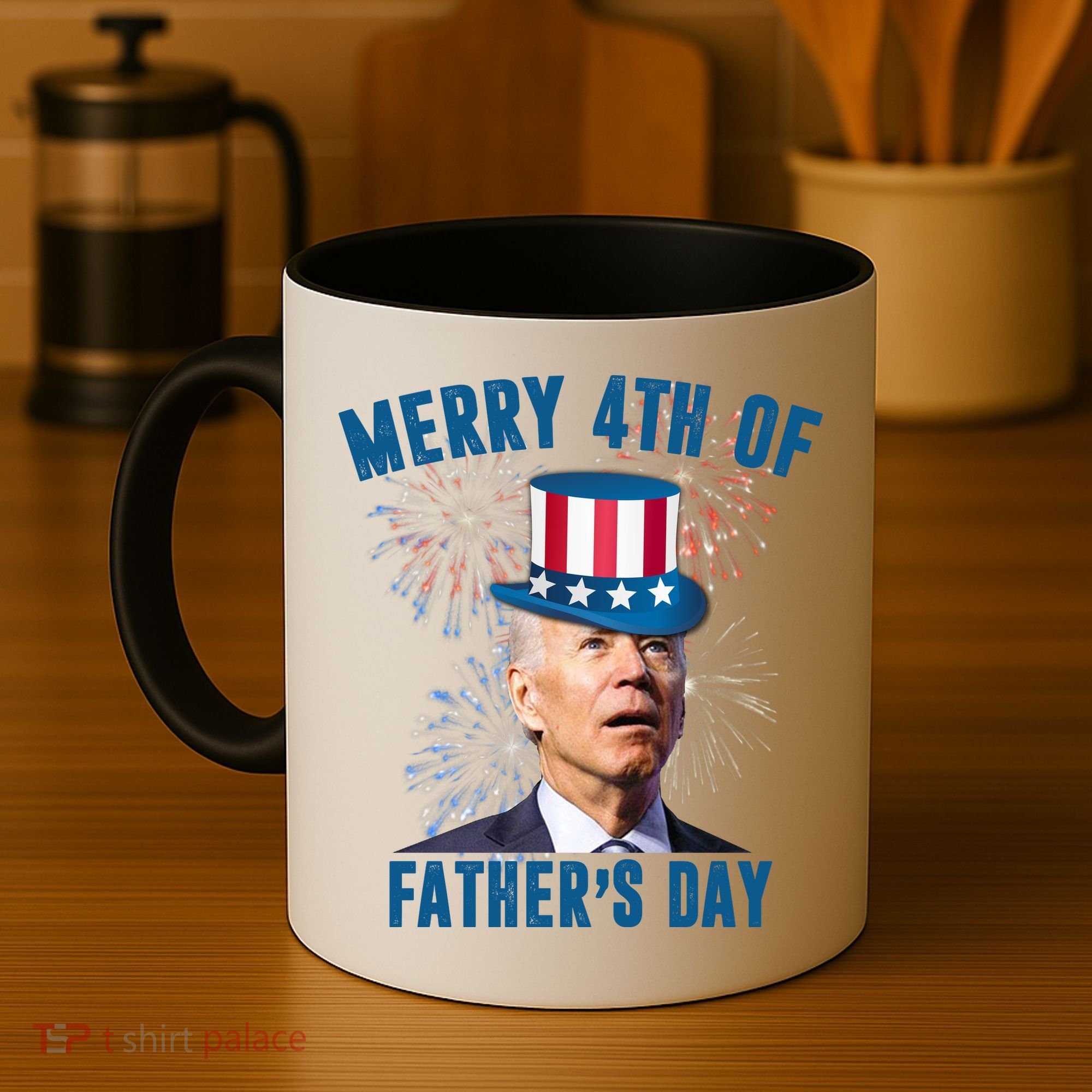 Merry 4th Of Father's Day Joe Biden Funny Gift For Dad Coffee Mug