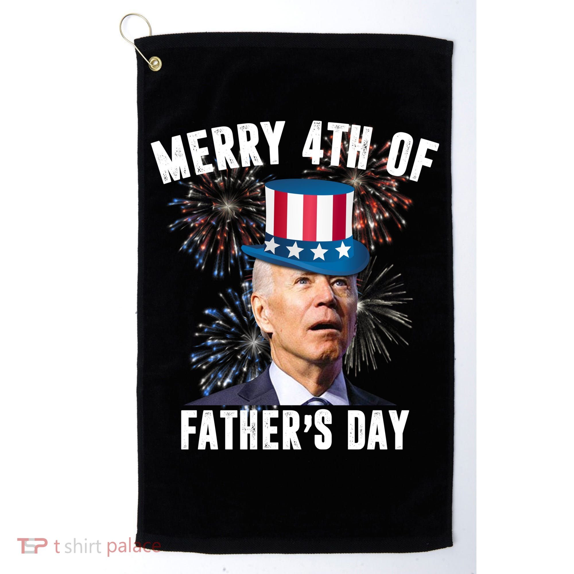 Merry 4th Of Father's Day Joe Biden Funny Gift For Dad Golf Towel