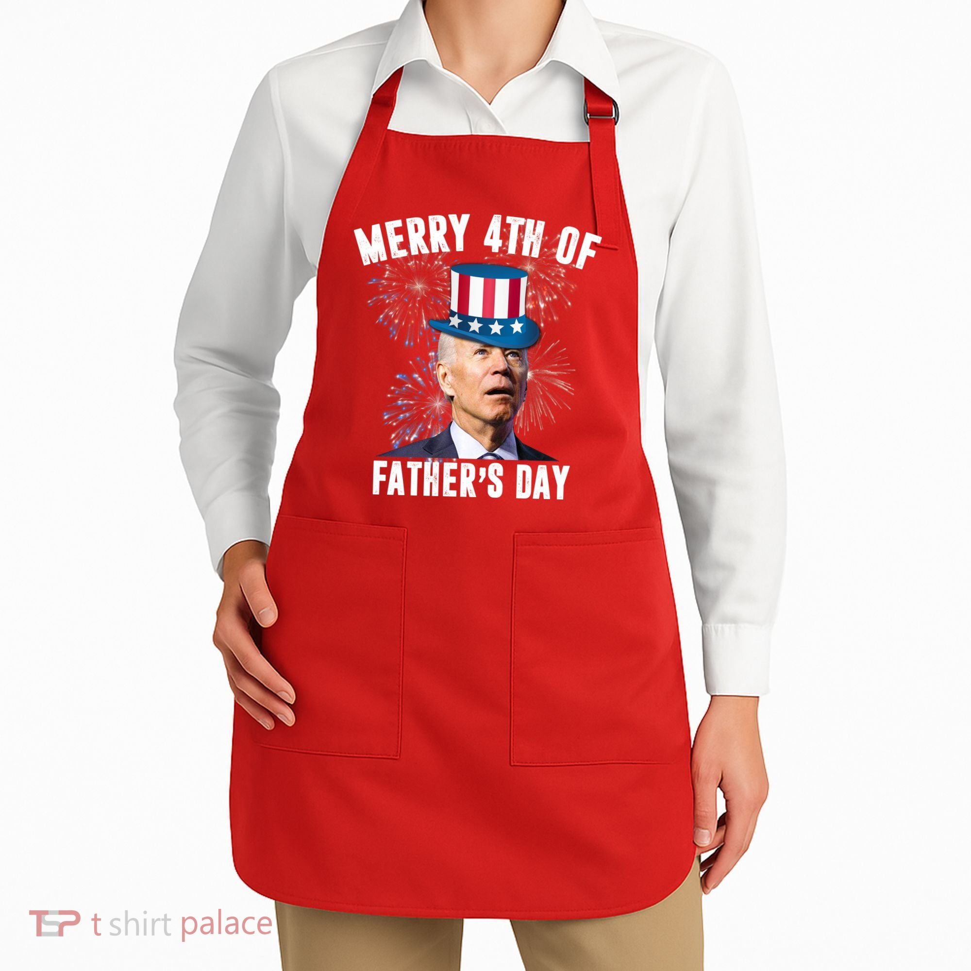 Merry 4th Of Father's Day Joe Biden Funny Gift For Dad Apron
