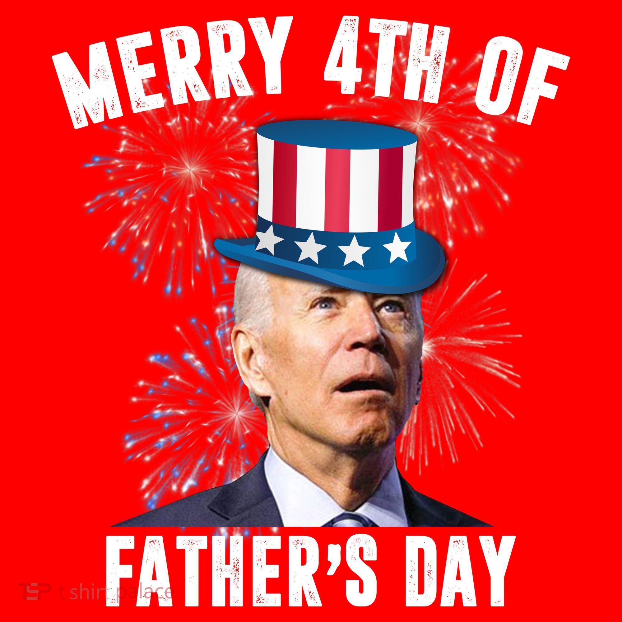 Merry 4th Of Father's Day Joe Biden Funny Gift For Dad T-Shirt