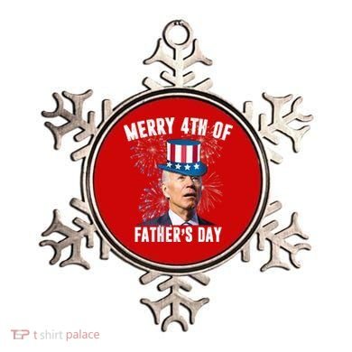 Merry 4th Of Father's Day Joe Biden Funny Gift For Dad Ornament