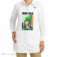 Merry 4th Of St Patricks Day Joe Biden Funny Holiday Apron thumb 2