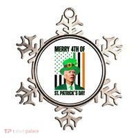 Merry 4th Of St Patricks Day Joe Biden Funny Holiday Ornament thumb 0