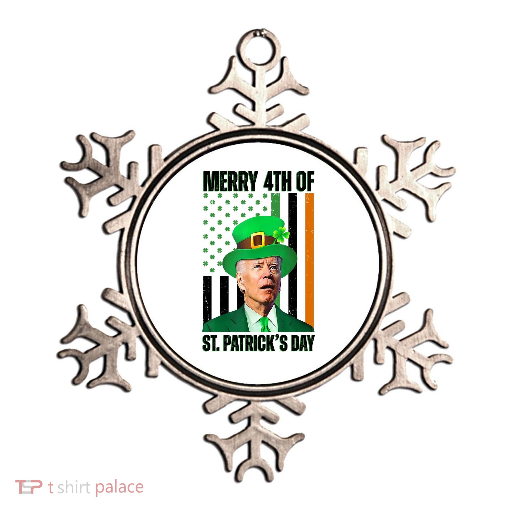 Merry 4th Of St Patricks Day Joe Biden Funny Holiday Ornament