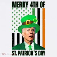 Merry 4th Of St Patricks Day Joe Biden Funny Holiday Ornament thumb 1