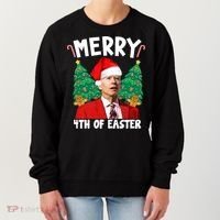 Merry 4th Of Easter Funny Joe Biden Holiday Women's Sweatshirt thumb 0