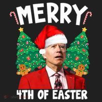 Merry 4th Of Easter Funny Joe Biden Holiday Women's Sweatshirt thumb 2