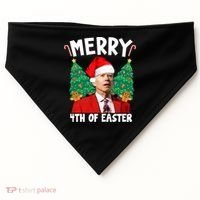 Merry 4th Of Easter Funny Joe Biden Holiday USA-Made Doggie Bandana thumb 0