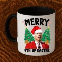 Merry 4th Of Easter Funny Joe Biden Holiday Coffee Mug thumb 2
