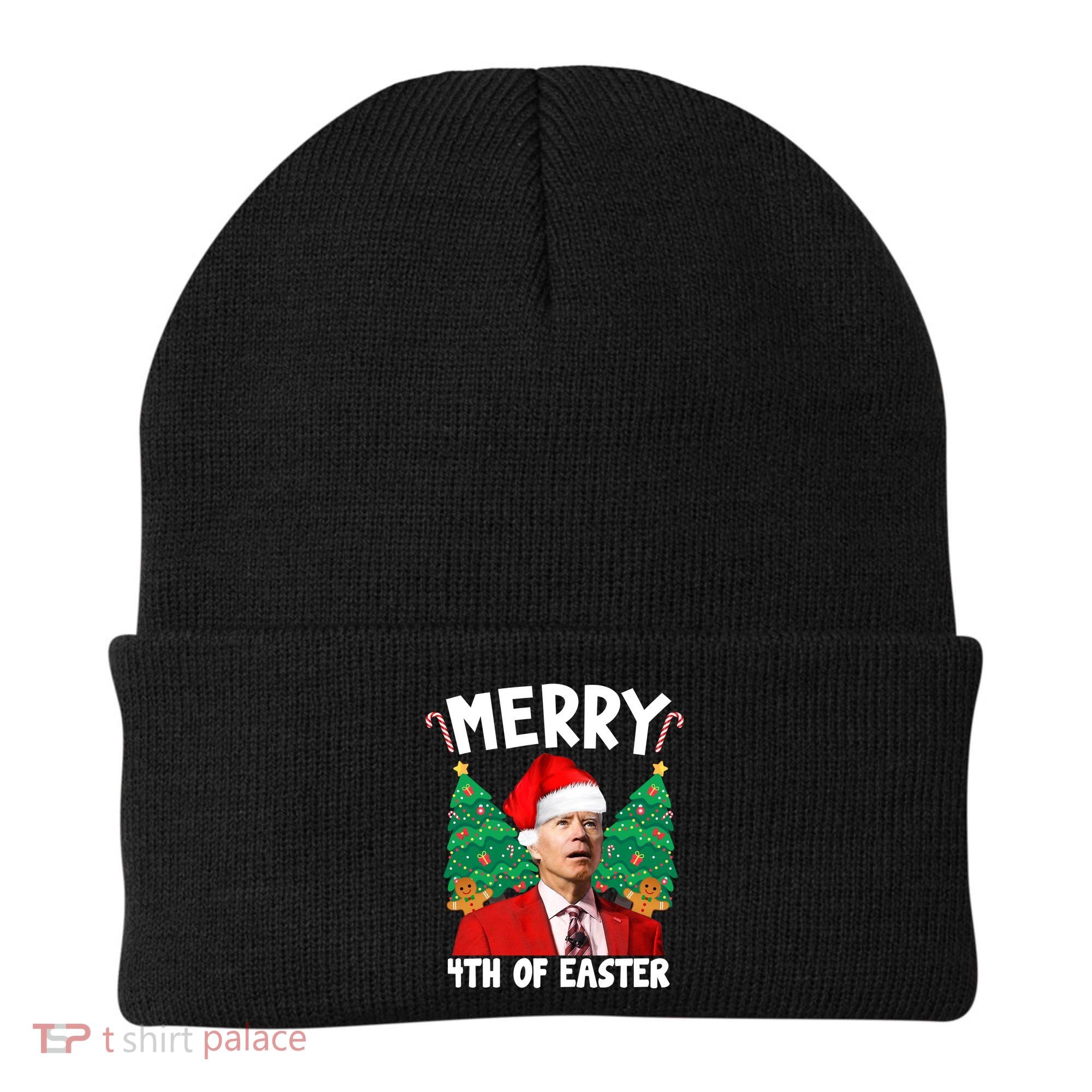 Merry 4th Of Easter Funny Joe Biden Holiday Beanie