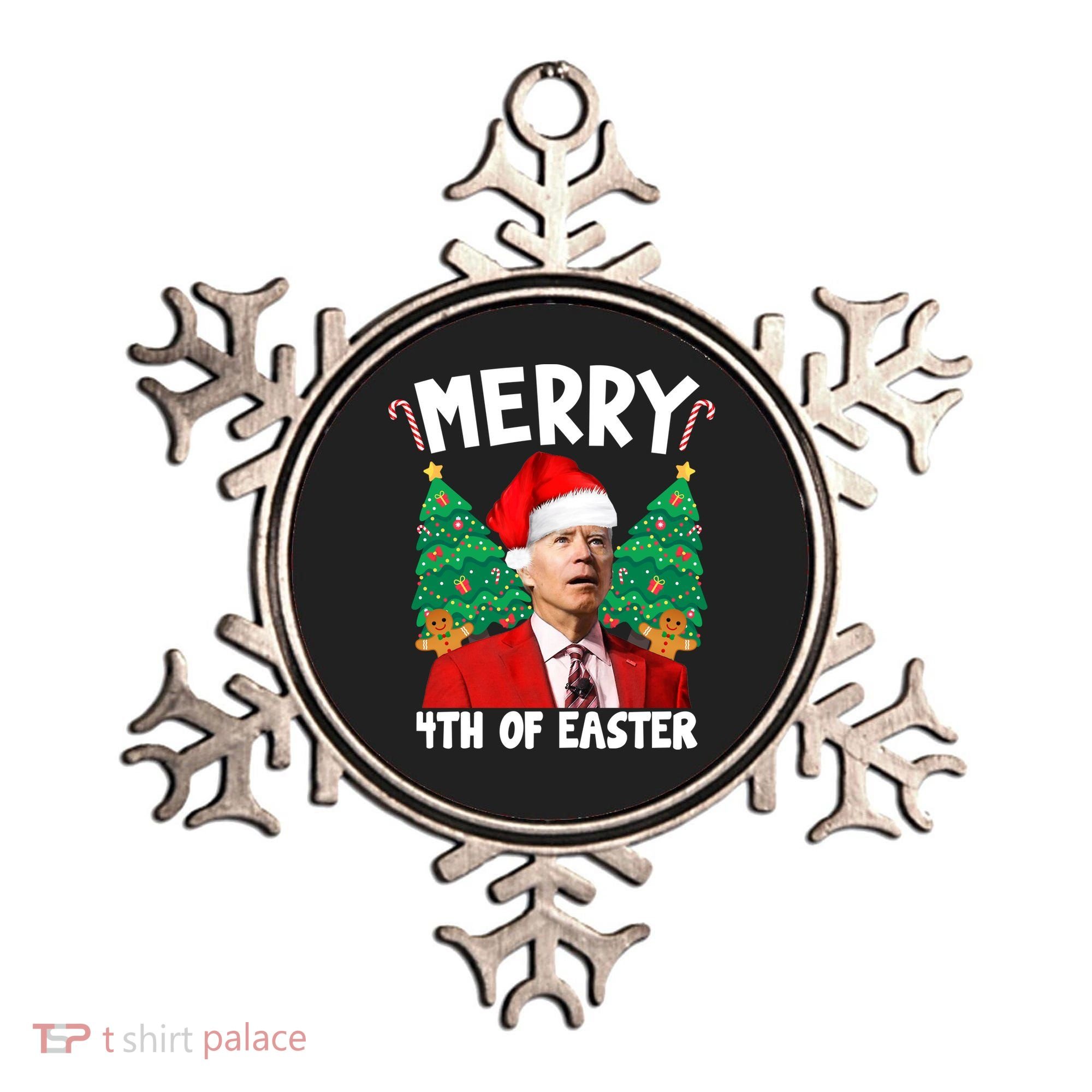 Merry 4th Of Easter Funny Joe Biden Holiday Ornament