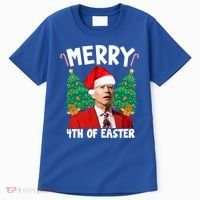 Merry 4th Of Easter Funny Joe Biden Holiday Tall T-Shirt thumb 0