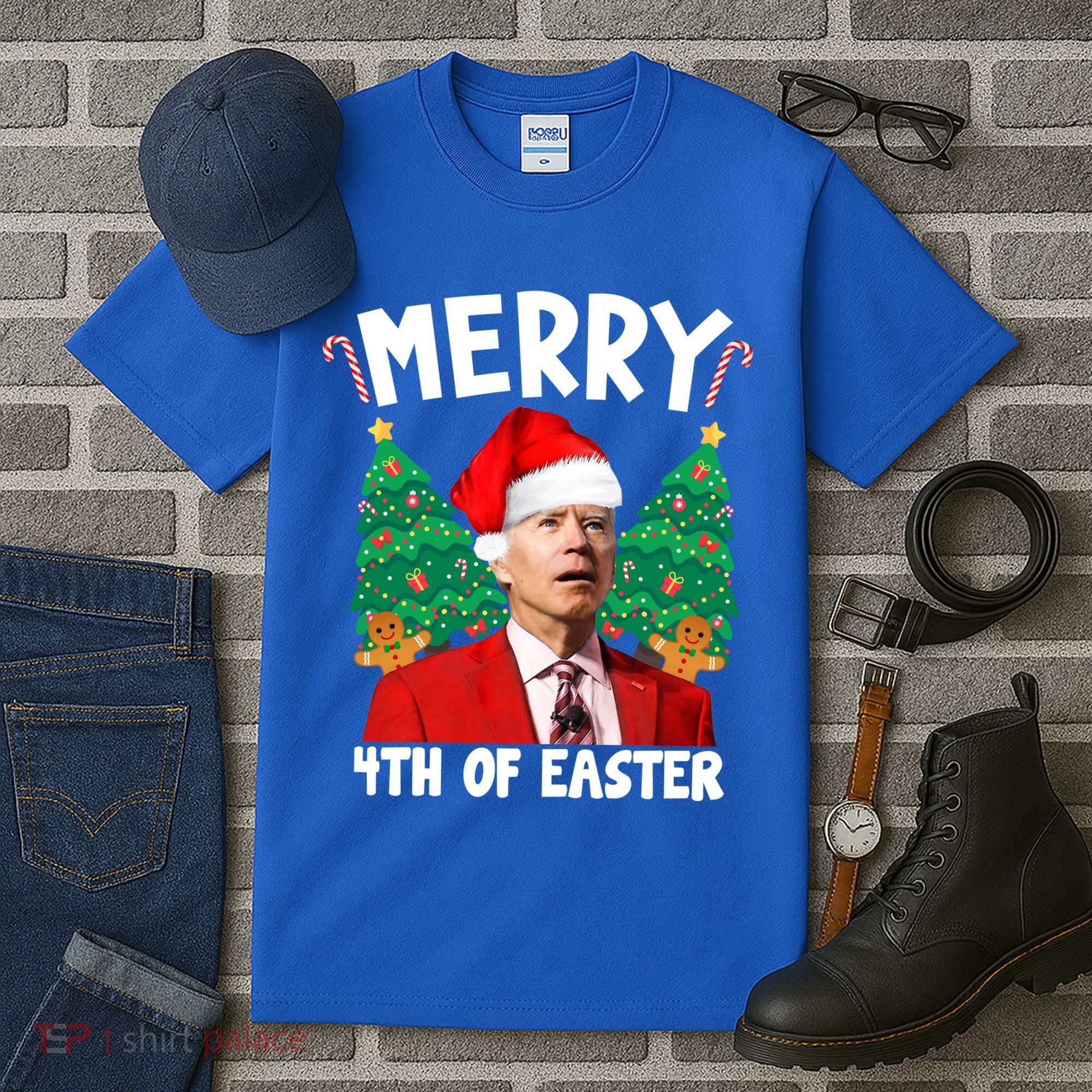 Merry 4th Of Easter Funny Joe Biden Holiday Tall T-Shirt